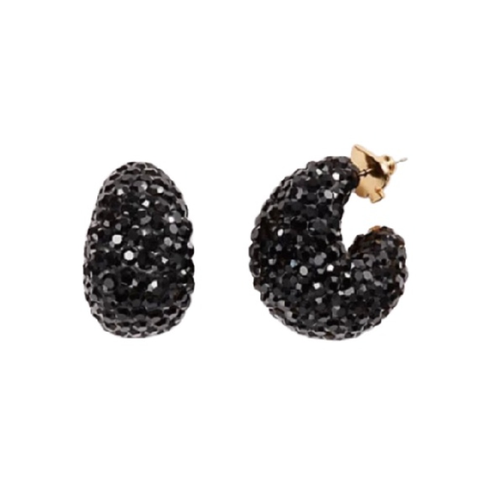 Kate Spade adore-ables Clay Pave Crystal Huggie Hoop Earrings